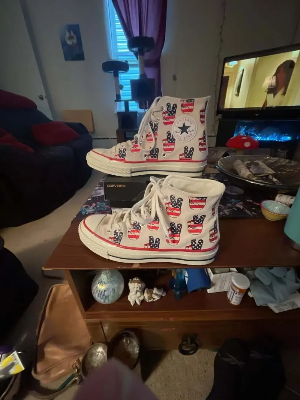 Suede Converse Chuck Taylor All Star 70 'Election Day' High Top Sneakers - Picture 2 of 9